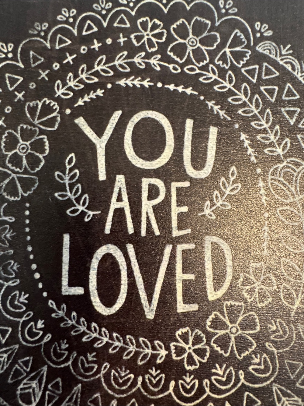 NATURAL LIFE Black and Gold "You Are Loved" Wall Art Plaque - Picture 4 of 9